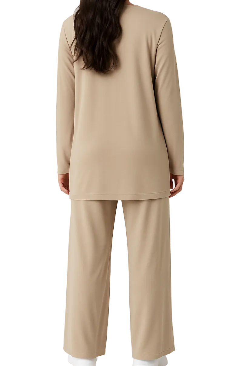 WIDE LEG PANTS BEIGE