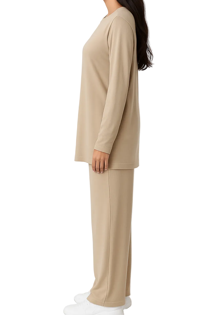 WIDE LEG PANTS BEIGE